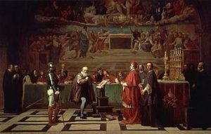 Galileo before the Holy Office, a 19th-century painting by Joseph-Nicolas Robert-Fleury 