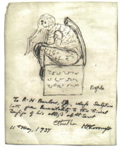 Cthulhu sketch by H.P. Lovecraft 